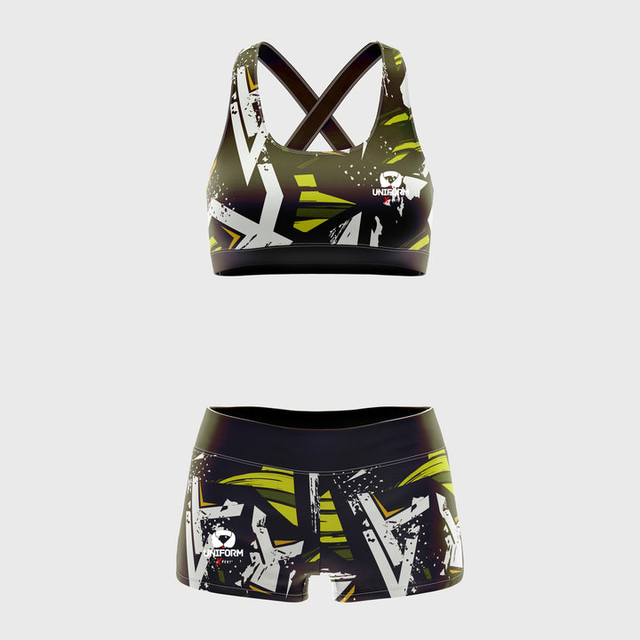 "Floral Sports Bra Set for Women | Trendy Activewear | USA & UK"