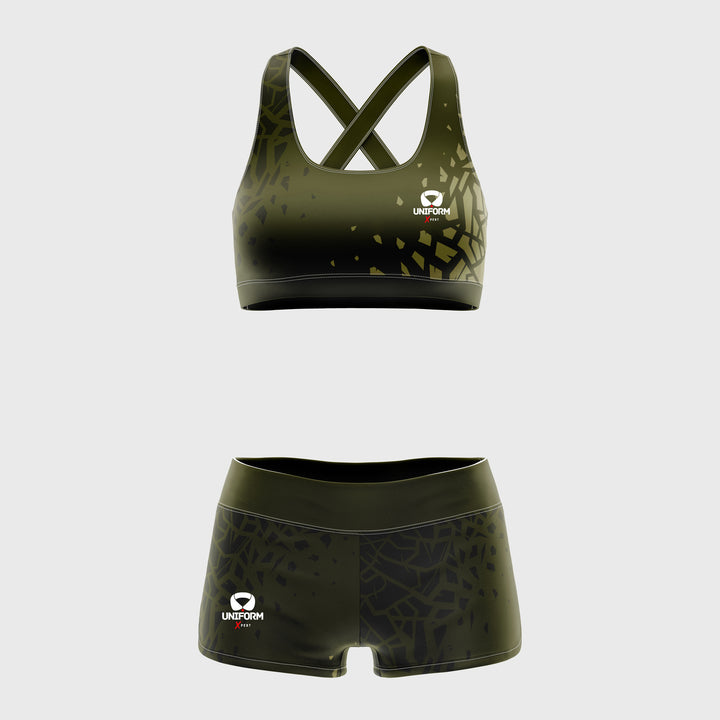 "Comfortable Gray Sports Bra Set for Women | USA & UK