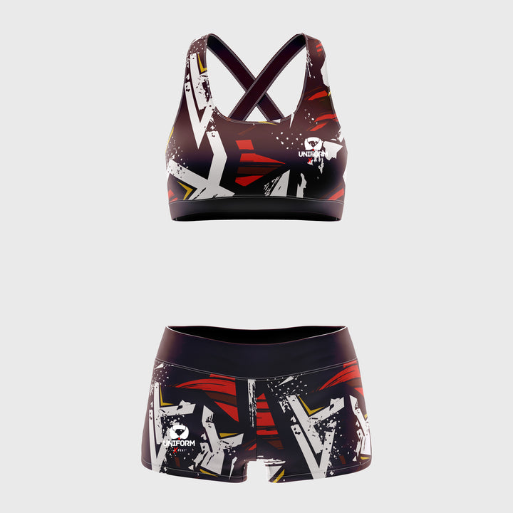 "Floral Sports Bra Set for Women | Trendy Activewear | USA & UK"