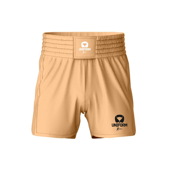 Skin Color MMA Shorts: Train with confidence in our skin color MMA shorts. Designed for durability and flexibility, these shorts offer superior comfort and freedom of movement during intense workouts. Make a subtle yet stylish statement in the gym with our premium skin color design. Keywords: skin color MMA shorts, mixed martial arts shorts, training gear, athletic shorts
