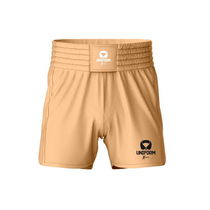 Skin Color MMA Shorts: Train with confidence in our skin color MMA shorts. Designed for durability and flexibility, these shorts offer superior comfort and freedom of movement during intense workouts. Make a subtle yet stylish statement in the gym with our premium skin color design. Keywords: skin color MMA shorts, mixed martial arts shorts, training gear, athletic shorts
