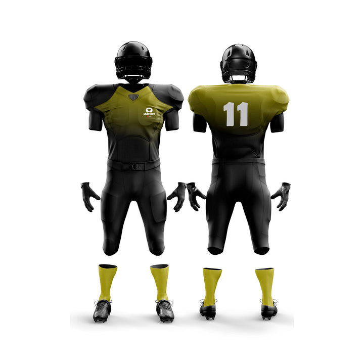 Uniform Xpert American Football Uniform: Premium quality football gear designed for peak performance and durability on the gridiron. This elite football uniform features advanced moisture-wicking technology, reinforced stitching, and a sleek, professional design. Perfect for athletes in the USA, UK, Canada, and beyond, ensuring ultimate comfort and style during intense football games and practice sessions.