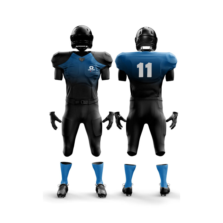 Uniform Xpert American Football Uniform: Premium quality football gear designed for peak performance and durability on the gridiron. This elite football uniform features advanced moisture-wicking technology, reinforced stitching, and a sleek, professional design. Perfect for athletes in the USA, UK, Canada, and beyond, ensuring ultimate comfort and style during intense football games and practice sessions.