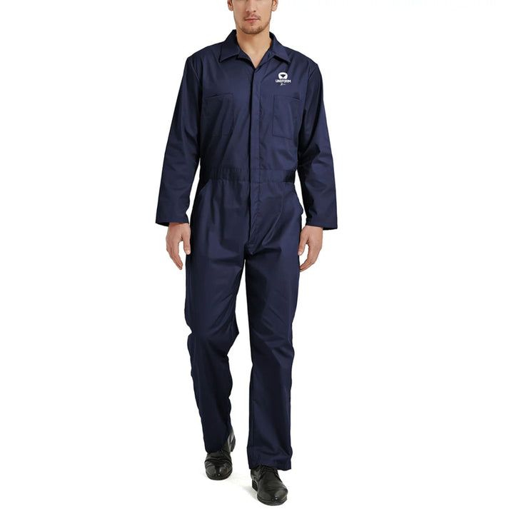 Durable Coverall Uniform for industrial workers in the USA"
"Protective Coverall Uniform perfect for UK industries"
"High-quality blue coverall uniform for USA and UK markets"
"Workwear coverall for safety and industrial use
