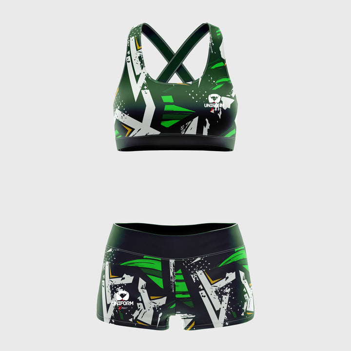"Floral Sports Bra Set for Women | Trendy Activewear | USA & UK"